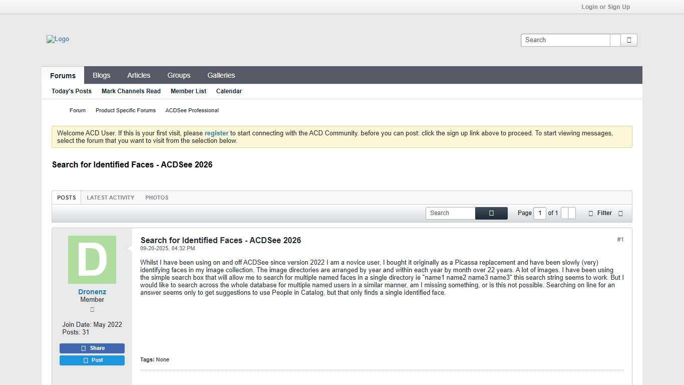 Search for Identified Faces - ACDSee 2026 - ACD Systems International Inc.