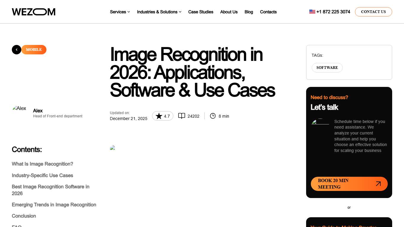 Top Image Recognition Tools & Use Cases in 2026 AI Software Guide